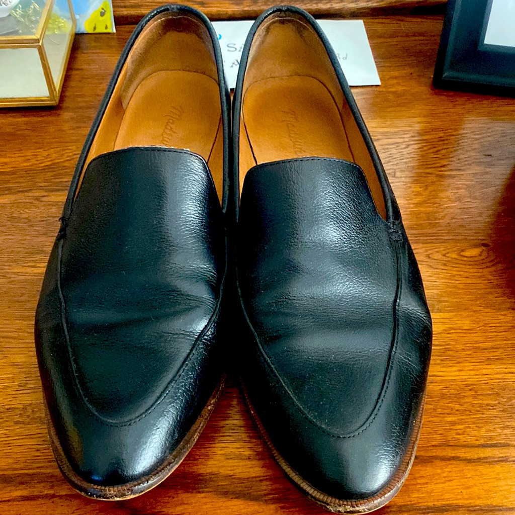 Madewell Black Leather Slip-On Loafers